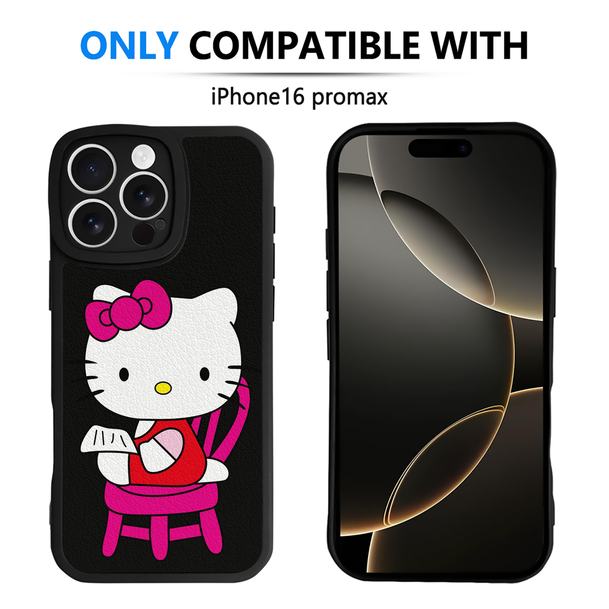 （画像用） Hello Kitty ハローキティ 【iPhone 16シリーズ対応】シリコンスマホケース（レザー調） 材質：シリコン